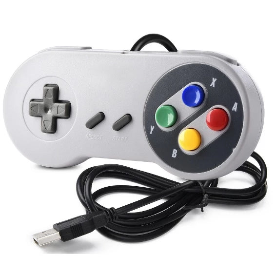 Kit Nostalgia Nerd com 2 Controle USB Super Nintendo SNES para PC Mac Linux Raspberry - Nerd Shope® COD: 1015